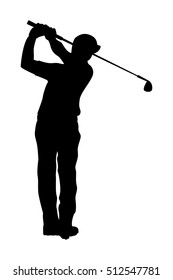 The vector of golf player