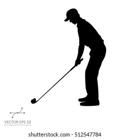 The vector of golf player
