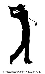 The vector of golf player