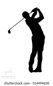 The vector of golf player