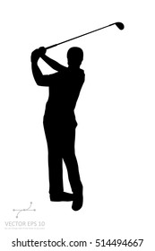The vector of golf player