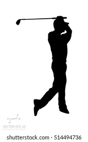 The vector of golf player