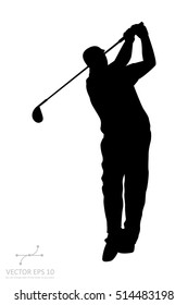 The vector of golf player isolate on white background