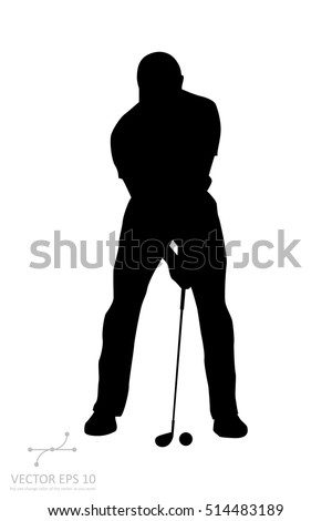 The vector of golf player isolate on white background