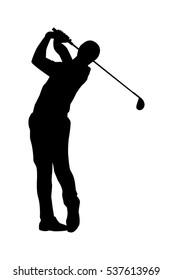 The vector of golf player isolated