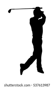The vector of golf player isolated