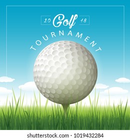 Vector Golf Tournament Illustration Background