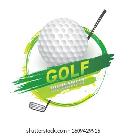 Vector Of Golf Tournament Label, Logo And Badge Design. Sport Concept