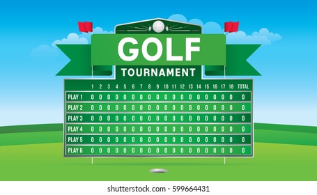 tour golf scoreboard