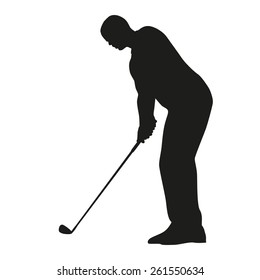 Vector golfer silhouette