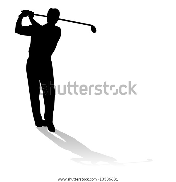 Vector Golfer Silhouette Stock Vector (Royalty Free) 13336681