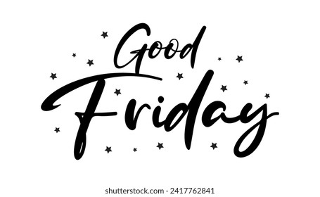 Vector buen caligrafía de letras de viernes.