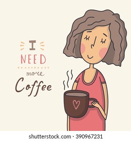 Vector "Good morning" card