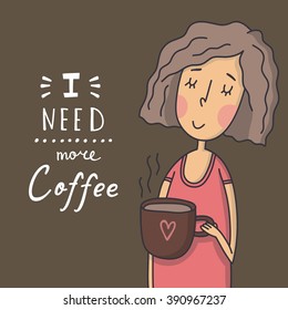 Vector "Good morning" card