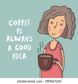 Vector "Good morning" card