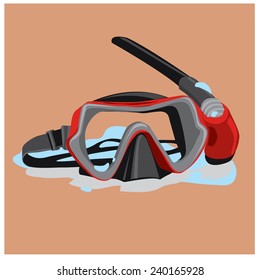 vector google mask for diving