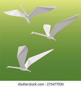 Vector goose flying 