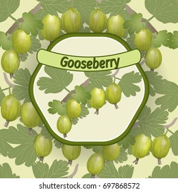 Vector gooseberry label
