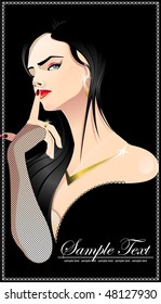 Vector gorgeous girl