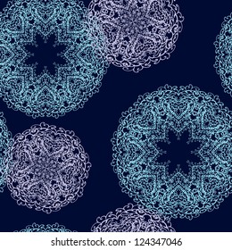 vector gorgeous ornate seamless background with lacy circles