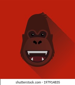 Vector gorilla face