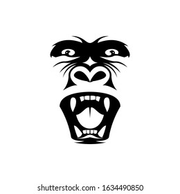 vector gorilla face. vector illustration of gorilla