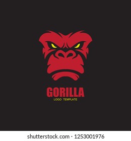 vector gorilla face logo