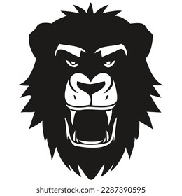 Vector Gorilla head mascot logo for esport and sport team, black and white illustration
