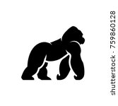 vector gorilla silhouette