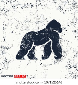 Vector Gorilla Silhouette