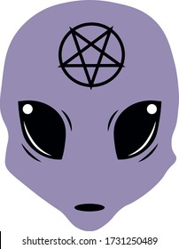 Vektor-Gothic-Alien in violetter Farbe 