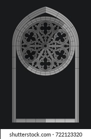 Vector Gothic Cathedral Window