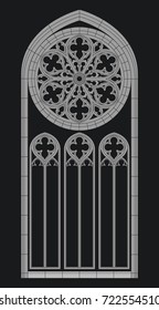 Vector Gothic Cathedral Window