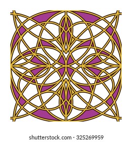 Vector gothic seamless pattern. Gothic rosette.