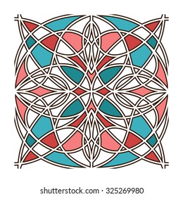 Vector gothic seamless pattern. Gothic rosette.