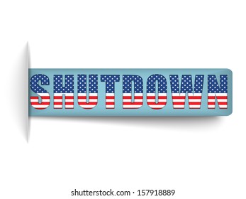 Vector - Government Shutdown USA Closed Banners.