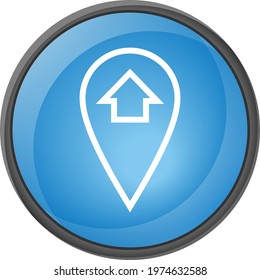 vector gps icon, vector button