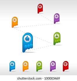 Vector GPS icon set