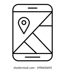 Diseño del icono de contorno del GPS del vector
