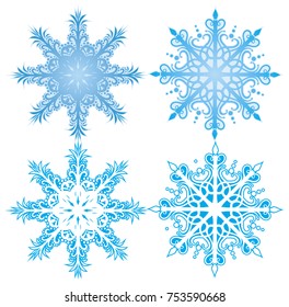 vector graceful snowflakes for Christmas design