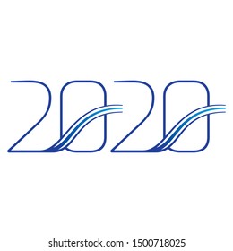 vector gradient 2020 new year logo