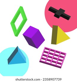 vector gradient 3d geometric background