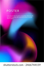 Vector gradient abstract colorful poster template design