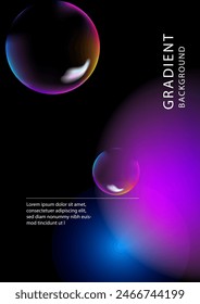 Vector gradient abstract colorful poster template design