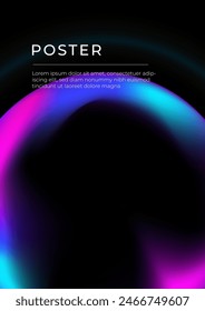 Vector gradient abstract colorful poster template design
