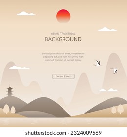 vector gradient asian traditional background