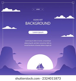 vector gradient asian traditional background
