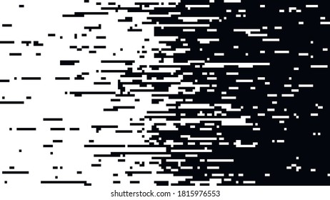 Vector gradient background. Falling pixels. Abstract mosaic.