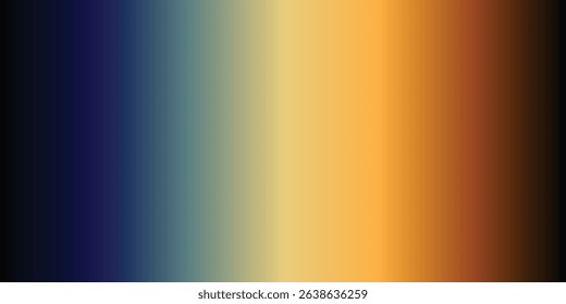 Vector gradient background simulating a planet's atmosphere or celestial rings. Smooth transition from deep space blue to a bright orange and gold sunrise. Editable EPS for science or sci-fi projects