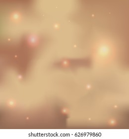 Vector gradient background in soft brown tones with lights.